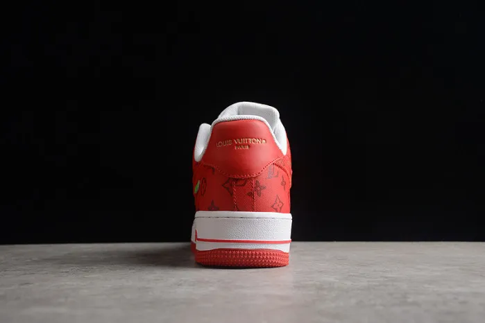 Cheap Louis Vuitton Nike Air Force 1 Low By Virgil Abloh White Red LD 0232 0113