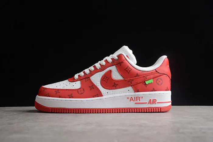 Louis Vuitton Nike Air Force 1 Low By Virgil Abloh White Red LD 0232 0113